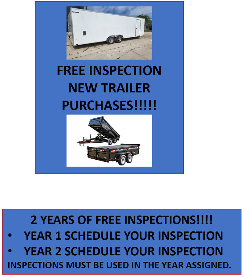 New Trailer Purchase Gets you Free Inspections at Badger Trailer